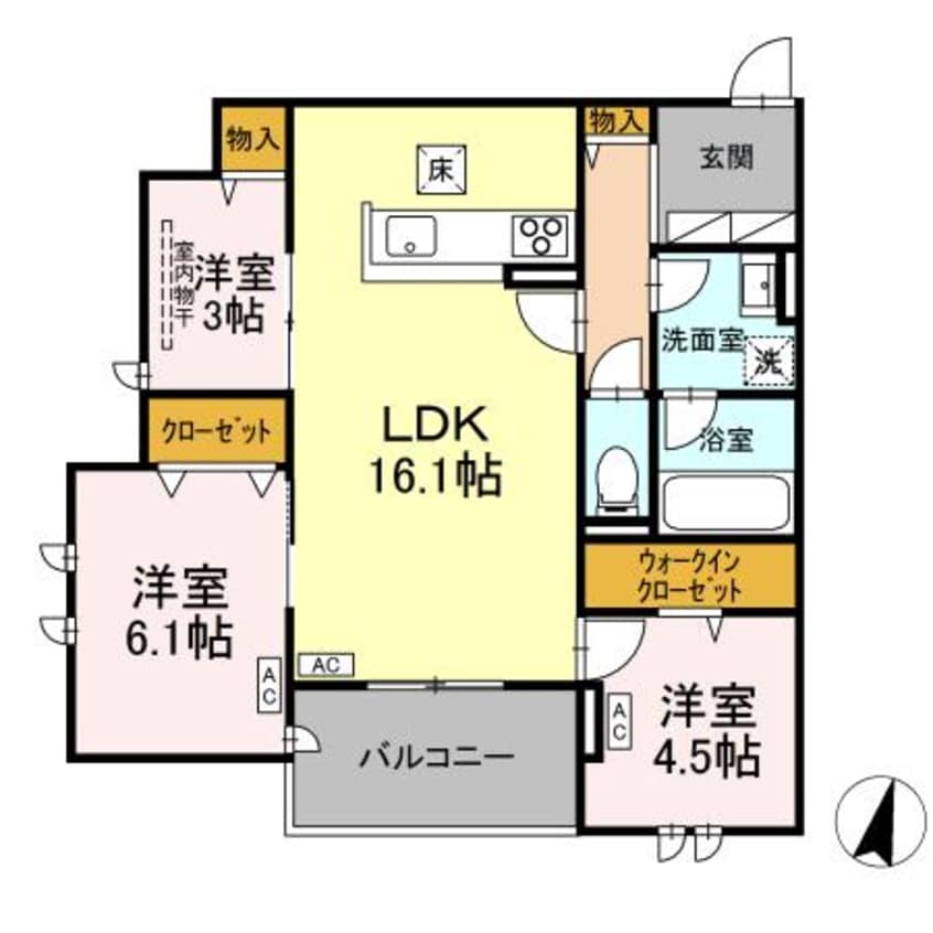 間取図 山陽本線（中国）/福山駅 徒歩20分 1階 築1年