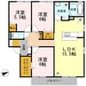 モアレフィナード B棟 3LDKの間取り