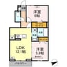 サニーコート木之庄 2LDKの間取り
