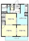コーポラス手城 3DKの間取り