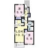 ハイツリー　Ａ 2LDKの間取り