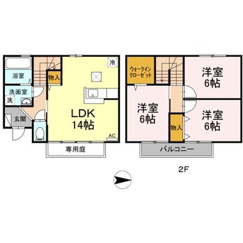 間取図 アルト ポンテ ローザ  A