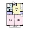 シティハイツ小田 2DKの間取り