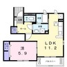 アルファ　スリー 1LDKの間取り