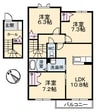 シャーメゾン坪生南 3LDKの間取り
