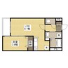 月光福山東壱番館 1LDKの間取り