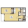 月光福山東壱番館 1LDKの間取り