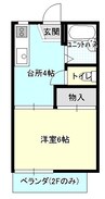 アメニティ東福山 1Kの間取り