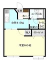 メゾン光南 1Kの間取り