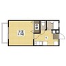 ブルーダイアモンドA棟 1Kの間取り