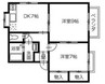 コーポ岩本25 2DKの間取り