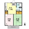 プレジール高須　A棟 2DKの間取り