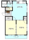タキミヤマンション 2DKの間取り