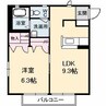 ディアスＴ’ｓ 1LDKの間取り