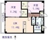 ミレニアム 2LDKの間取り