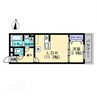 クレール東福山 1LDKの間取り