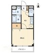 プラスパーA 1Kの間取り