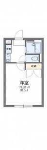 レオパレスディアコートⅡ 1Kの間取り