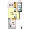 オリヴィエ東深津 2LDKの間取り