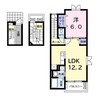 ヴィクトリー 1LDKの間取り