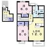 リヴィエールＢ 2LDKの間取り