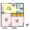 コーポ上本町 2DKの間取り
