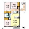 山陽本線（中国）/東福山駅 徒歩48分 2階 築浅 3LDKの間取り