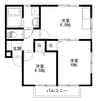 井原鉄道井原線/井原駅 徒歩5分 1階 築23年 2DKの間取り