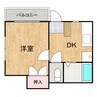 駒金屋6 1DKの間取り