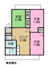 オリヴィエ東川口 3DKの間取り