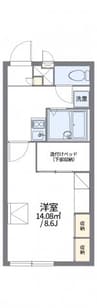 レオパレス竹寅 1Kの間取り