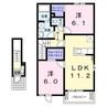 ヒルトップＢ 2LDKの間取り