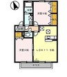 アドラブール戸手 2LDKの間取り