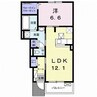 ネスル 1LDKの間取り
