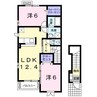 エバーグレイス 2LDKの間取り