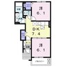 プリマ　ヴェーラ 2DKの間取り