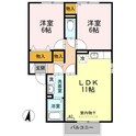 グリーンベルズ D棟の間取図