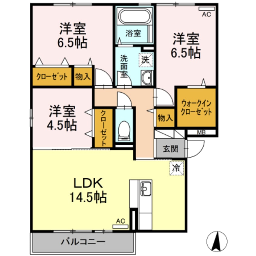 間取図 グランドール南手城