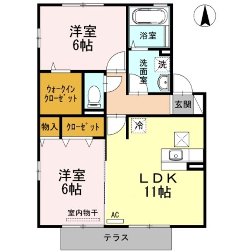 間取図 ルミエール手城B