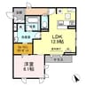 Ｄ-Ｒｅｓｉｄｅｎｃｅ御船町 1LDKの間取り