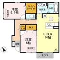 D-roomビオラの間取図