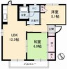 ローズタウン　２番館 2LDKの間取り