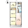 カームネスト 3DKの間取り