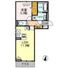 エスペランサ四番館 1LDKの間取り