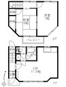 テラスハウスM’s 2LDKの間取り