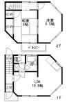 テラスハウスM’s 2LDKの間取り