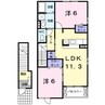 ハートヒルズ　Ａ 2LDKの間取り