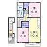 ステージ芦田川Ｃ 2LDKの間取り