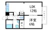 マロンリッジ 1LDKの間取り