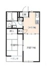 福塩線/横尾駅 徒歩25分 2階 築26年 2DKの間取り